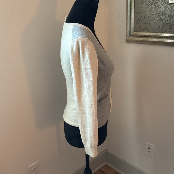 Penguin by Munsing wear block color‎ tan gray buttoned down wool Sz XS sweater - Picture 2 of 6